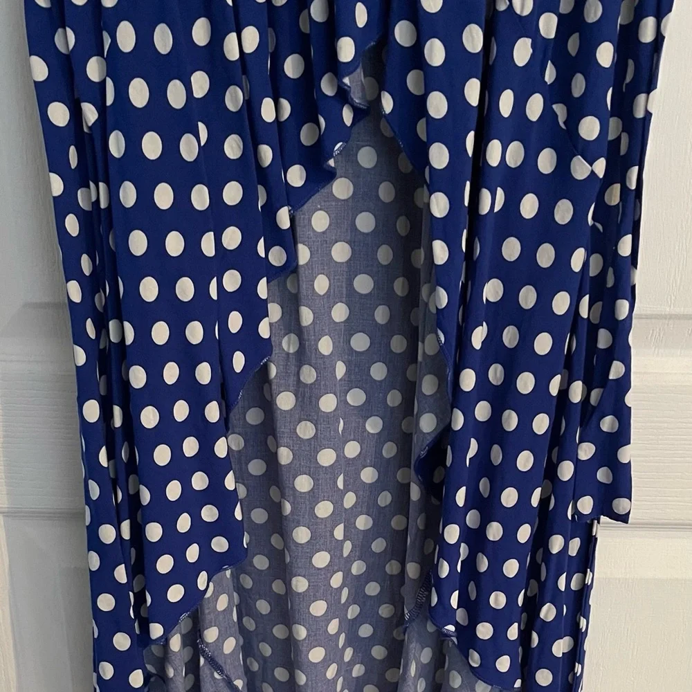 Super fun and cute blue dress with white polkadots - Picture 4 of 7